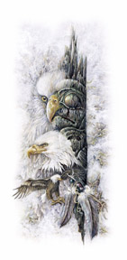 'Eagles of Ninstints" miniature print by Judi Wild